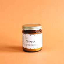 Load image into Gallery viewer, OCTAVIA Hand Poured Candle. Black Rose. Pink Peppercorn. Pine. 7 oz. Cotton Wick.
