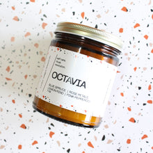 Load image into Gallery viewer, OCTAVIA Hand Poured Candle. Black Rose. Pink Peppercorn. Pine. 7 oz. Cotton Wick.
