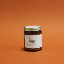Load image into Gallery viewer, SWEET THING Hand Poured Candle. Muddled Red Fruit. Sugar. Squeezed Lemon. Vanilla. Traditional Cotton Wick. Amber Jar.