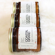 Load image into Gallery viewer, COASTAL GRAND Hand Poured Candle. Lemon. Morning Dew. Lilac. Orange Blossom. Driftwood. Traditional Cotton Wick. Amber Jar.