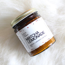 Load image into Gallery viewer, MATCHA LEMONADE Hand Poured Candle. Matcha. Lemonade. Lavender. Oat Milk. Honey. Traditional Cotton Wick. 7 oz.