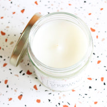 Load image into Gallery viewer, FROSTED FIR AND CEYLON Hand Poured Candle. Fir Tips. Crushed Thyme. Mulled Apple. Ceylon Cinnamon.  7 oz. Cotton Wick.