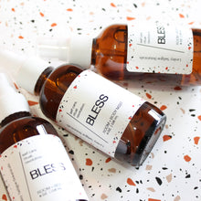 Load image into Gallery viewer, BLESS Energy Cleansing Spray. Cedar. Citrus. Sage. Palo Santo. Antibacterial Yoga Mat Mist. Quartz Crystal. 4 oz.