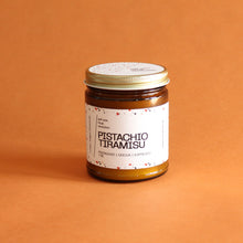 Load image into Gallery viewer, PISTACHIO TIRAMISU. Espresso. Sugared Pistachio. Baked Lady Finger Cookies. Cocoa. 7 oz. Traditional Cotton Wick.