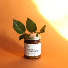 Load image into Gallery viewer, MATCHA LEMONADE Hand Poured Candle. Matcha. Lemonade. Lavender. Oat Milk. Honey. Traditional Cotton Wick. 7 oz.