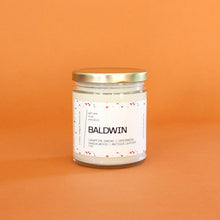 Load image into Gallery viewer, BALDWIN Hand Poured Candle. Cedar Smoke. Cardamom. Oud. Incense. Black Pepper. 7 oz. Wood Wick.