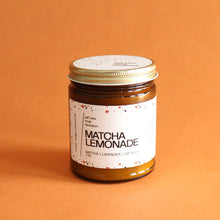 Load image into Gallery viewer, MATCHA LEMONADE Hand Poured Candle. Matcha. Lemonade. Lavender. Oat Milk. Honey. Traditional Cotton Wick. 7 oz.