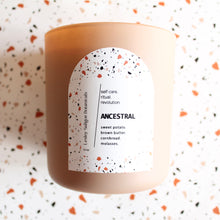 Load image into Gallery viewer, ANCESTRAL Hand Poured Candle. Sweet Potato. Cornbread. Brown Butter. Cotton Wick. 12 oz. Fawn Color. Large.