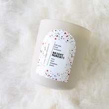 Load image into Gallery viewer, BRIGHT MOMENTS Hand Poured Candle. Yuzu. Basil. Bergamot. Odor Neutralizing Candle. Wood Wick. 12 oz. Matte Cream.