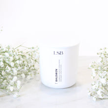 Load image into Gallery viewer, BALDWIN Hand Poured Candle. Cedar Smoke. Cardamom. Oud. Incense. Black Pepper. 8 oz.