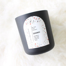 Load image into Gallery viewer, CHIRON Hand Poured Candle. Blackberry. Clary Sage. Tea. Large Wood Wick Candle. Matte Black.