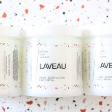 Load image into Gallery viewer, LAVEAU Hand and Body Lotion. Moisturizer w Sunflower Oil & Aloe. Rose. Vanilla Sugar. Bourbon. Nicotiana Scent.