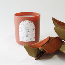 Load image into Gallery viewer, NOLA Hand Poured Candle. Bourbon. Beignet. Tobacco. Wood Wick. 12 oz. Matte Terracotta.
