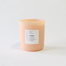 Load image into Gallery viewer, FRESH Hand Poured Candle. Orchid. Kale. Argan Wood. Pear. Gardenia. 13 oz. Matte Peach. SALE
