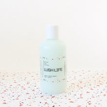 Load image into Gallery viewer, LUSH LIFE Hand and Body Wash. Avocado OIl. Cucumber Extract. Plum. White Rose. Vanilla. 8 oz.