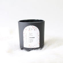 Load image into Gallery viewer, CHIRON Hand Poured Candle. Blackberry. Clary Sage. Tea. Large Wood Wick Candle. Matte Black.
