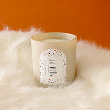 Load image into Gallery viewer, BAKED Hand Poured Candle. Yeast Bread. Caraway Seed. Butter. Wood Wick. 12 oz. Matte Cream.