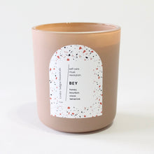 Load image into Gallery viewer, BEY Hand Poured Candle. Clove. Honey. Bourbon. Tamarind. Wood Wick. 12 oz. Matte Fawn. SALE