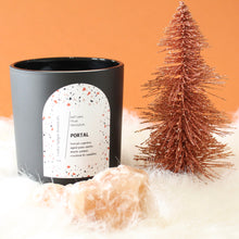Load image into Gallery viewer, PORTAL Hand Poured Candle. Palo Santo. Eucalyptus. Cypress. Wood Wick. 12 oz. Matte Black.
