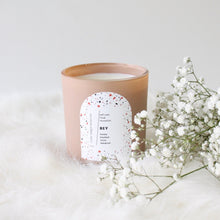 Load image into Gallery viewer, BEY Hand Poured Candle. Clove. Honey. Bourbon. Tamarind. Wood Wick. 12 oz. Matte Fawn. SALE