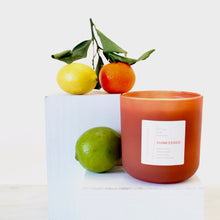 Load image into Gallery viewer, SUNKISSED Hand Poured Candle. Agave Amica. Neroli Extract. Honeyed Fig. Tuscan Rosemary. Wood Wick. 14 oz. Fawn Tan. Large.