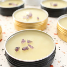 Load image into Gallery viewer, CALM BALM Aromatherapy To Go. All Natural. Lavender. Ylang Ylang. Amethyst. 2 oz Tin.