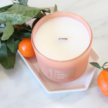 Load image into Gallery viewer, TIDAL Hand Poured Candle. Calabrian Lemon. Green Lilac. Jade Water. Spanish Juniper. 14 oz. Deep Peach Matte. Large.