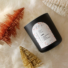 Load image into Gallery viewer, RUMI Hand Poured Candle. Pomelo Fruit. Gumdrop Eucalyptus. Meadow Grass. Wood Wick. 12 oz. Matte Black.