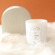 Load image into Gallery viewer, HIATUS Hand Poured Candle. Tuberose. Peony. Warm Woods. Wood Wick. 12 oz. Matte White.