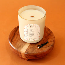 Load image into Gallery viewer, BAKED Hand Poured Candle. Yeast Bread. Caraway Seed. Butter. Wood Wick. 12 oz. Matte Cream.
