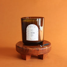 Load image into Gallery viewer, NOCTURNAL Hand Poured Candle. Elderberry. Iris. Orris. Rose. Gajar Seed. Musk. 22 oz. Triple Cotton Wick. Amber.