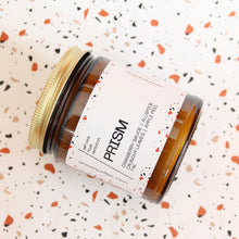 Load image into Gallery viewer, PRISM Hand Poured Candle. Crunchy Leaves. Cranberry Sauce. Allspice. Apple Peel. Clove.  7 oz. Cotton Wick.