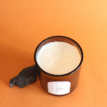 Load image into Gallery viewer, NOCTURNAL Hand Poured Candle. Elderberry. Iris. Orris. Rose. Gajar Seed. Musk. 22 oz. Triple Cotton Wick. Amber.