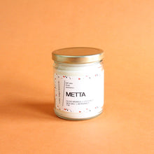 Load image into Gallery viewer, METTA Hand Poured Candle. Olive Branch. Coconut. Bergamot. Cassis. Coriander. Salt Air. Thyme. 7 oz. Cotton Wick.