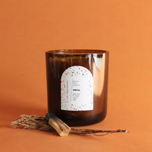 Load image into Gallery viewer, PORTAL Hand Poured Candle. Palo Santo. Eucalyptus. Sage. Cypress. 22 oz. Triple Cotton Wick. Amber.