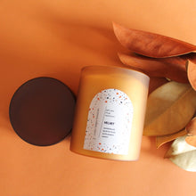 Load image into Gallery viewer, VELVET Hand Poured Candle. Sandalwood. Cassis. Waterlily. Pink Pepper. Jasmine. 16 oz oz. Double Cotton Wick. Tangerine and Amber.