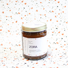 Load image into Gallery viewer, ZORA Hand Poured Candle. Lavender. Pine. Orange. Lemongrass. Cashmere. Musk. 7 oz. Traditional Cotton Wick. Amber Jar.