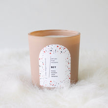 Load image into Gallery viewer, BEY Hand Poured Candle. Clove. Honey. Bourbon. Tamarind. Wood Wick. 12 oz. Matte Fawn. SALE