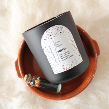 Load image into Gallery viewer, PORTAL Hand Poured Candle. Palo Santo. Eucalyptus. Cypress. Wood Wick. 12 oz. Matte Black.