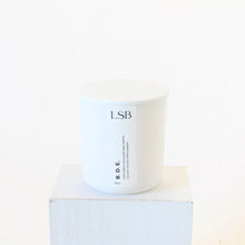 Load image into Gallery viewer, B D E Hand Poured Candle. Leather. Ginger. Cedar. Scotch. Coconut. Vetiver. Purple Basil. 8 oz.