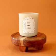 Load image into Gallery viewer, BAKED Hand Poured Candle. Yeast Bread. Caraway Seed. Butter. Wood Wick. 12 oz. Matte Cream.