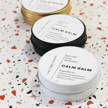 Load image into Gallery viewer, CALM BALM Aromatherapy To Go. All Natural. Lavender. Ylang Ylang. Amethyst. 2 oz Tin.