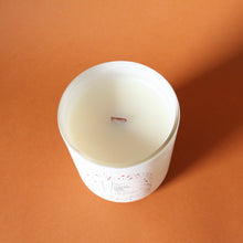 Load image into Gallery viewer, CENTRAL PARK WEST Hand Poured Candle. Mahogany. Teak. Lavender. Magnolia. Wood Wick. 12 oz. Matte White.