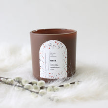 Load image into Gallery viewer, MAYA Hand Poured Candle. Brown Sugar. Sweet Potato. Nutmeg. Wood Wick. 12 oz. Matte Umber. SALE